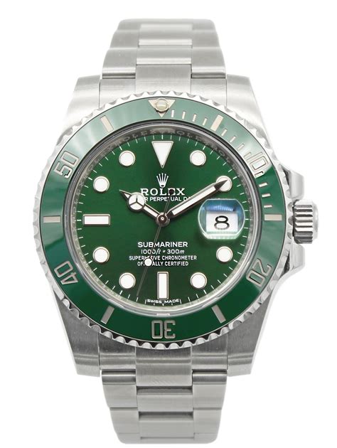 rolex submariner hulk verde|rolex hulk original price.